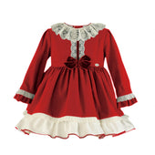 Miranda Girls Red Lace Puffball Dress
